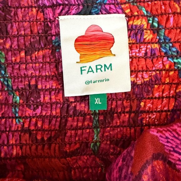 FARM Rio Red and Purple Floral Dress - Picture 2 of 4